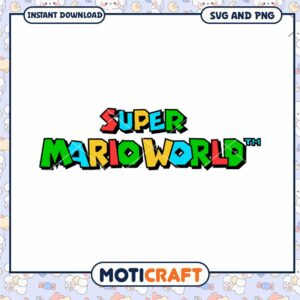 Super Mario World Logo SVG and PNG Download, Instant Use Available