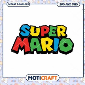 Super Mario digital design available for instant download, SVG and PNG formats