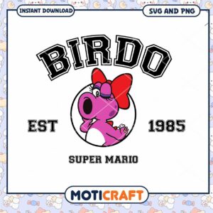 Super Mario Birdo Digital Download, SVG and PNG Designs For Crafts