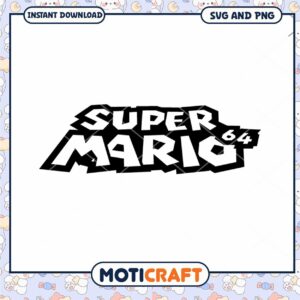 Super Mario 64 Logo Design, Instant Download SVG and PNG Files