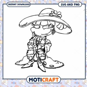 Stylish Lady SVG Cut File Instant Download