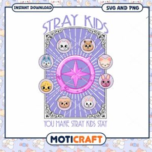 Stray Kids SVG PNG Cute Pet Compass Design