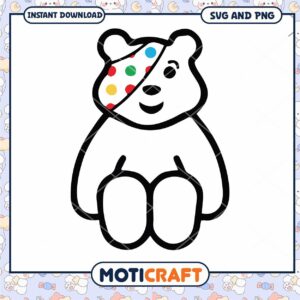 Spotted Bear SVG, PNG Instant Download