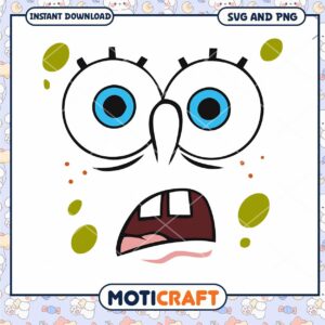 SpongeBob Worried Face SVG PNG