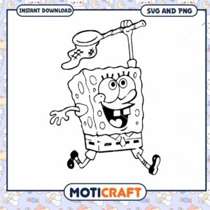 SpongeBob SVG, PNG, Instant Download