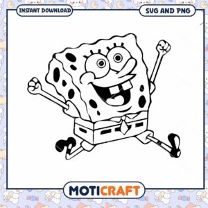 SpongeBob SVG PNG Printable Cut File