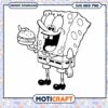 SpongeBob SVG PNG Coloring Page