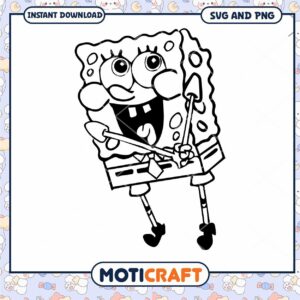 SpongeBob SVG Cut File, Instant Download