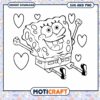 SpongeBob SVG Coloring Page 1 SpongeBob SVG Coloring Page