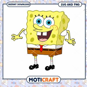 SpongeBob SquarePants SVG and PNG, instant download for fans