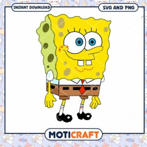 SpongeBob SquarePants SVG and PNG download, fun cartoon design