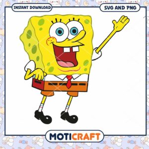 SpongeBob SquarePants digital download, SVG and PNG files available