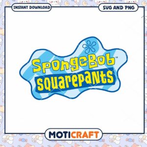 SpongeBob SquarePants design for instant download, available as SVG PNG