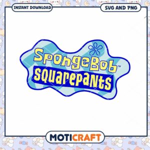 SpongeBob SquarePants art design for instant download, SVG and PNG files