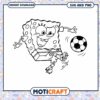 SpongeBob Soccer SVG Cut File 2 SpongeBob Soccer SVG Cut File
