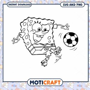 SpongeBob Soccer SVG Cut File
