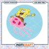 SpongeBob riding jellyfish design for instant download, perfect for fun crafts 1 SpongeBob riding jellyfish design for instant download, perfect for fun crafts