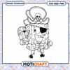 SpongeBob Pirate SVG PNG Cut File 1 SpongeBob Pirate SVG PNG Cut File