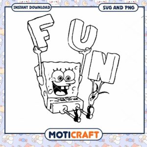 SpongeBob Fun SVG PNG Cut File