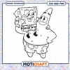 SpongeBob and Patrick coloring page, instant download SVG and PNG 1 SpongeBob and Patrick coloring page, instant download SVG and PNG