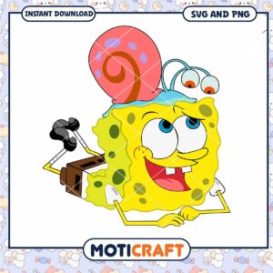 SpongeBob & Gary SVG PNG Instant Download