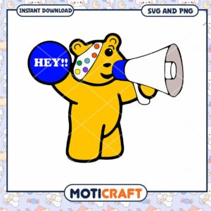 Sooty SVG Hey! Megaphone Bear PNG