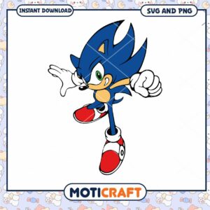 Sonic The Hedgehog SVG PNG Instant Download