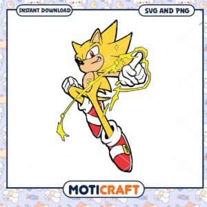 Sonic the Hedgehog art for download, vibrant and fun design