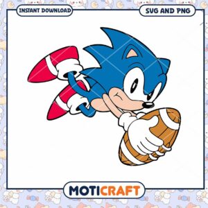 Sonic Football SVG PNG Instant Download