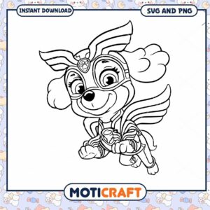 Sky Puppy Coloring Page SVG PNG