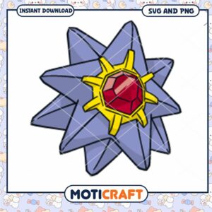 Pokemon Staryu SVG PNG Instant Download