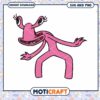 Playful Pink Monster Character Illustration, Instant Download SVG PNG