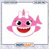 Pink Baby Shark SVG PNG Instant Download