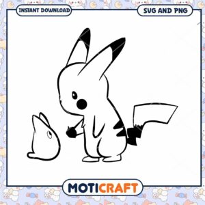 Pikachu SVG PNG Instant Download Cute Anime