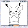Pikachu SVG PNG Coloring Page