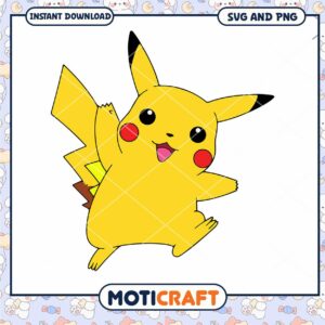 Pikachu SVG and PNG download for craft projects