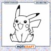 Pikachu SVG and PNG download, cute cartoon character design
