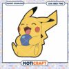 Pikachu holding ball SVG and PNG download for crafting lovers, perfect for fun projects and decorations