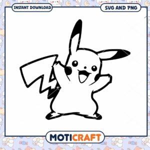 Pikachu cute character design for crafts