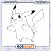 Pikachu Coloring Page Instant Download, Fun SVG and PNG Files