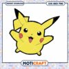 Pikachu cartoon illustration design for instant download, SVG and PNG available