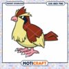 Pidgey cartoon bird illustration, instant download SVG and PNG files