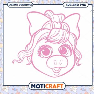 Piggy SVG PNG Instant Download Cut File