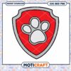 Paw Print Shield Design for Crafting Projects, Instant Download SVG PNG
