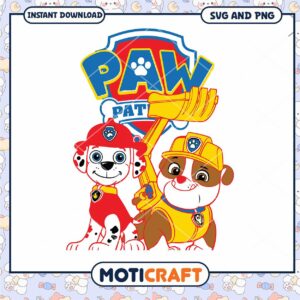 Paw Patrol SVG Marshall & Rubble Design