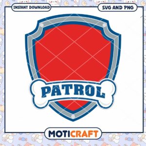 Paw Patrol Shield SVG PNG Instant Download