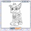 Paw Patrol Coloring Page, Instant Download SVG and PNG Files