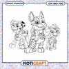 Paw Patrol Coloring Page Download, Fun SVG and PNG for Kids