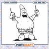 Patrick Star SVG PNG Coloring Page