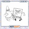 Patrick and SpongeBob SVG Coloring Page